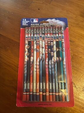 Major League Baseball Collector's Pencil Set - Red/Blue/Black 1991